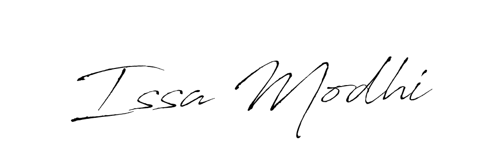 Create a beautiful signature design for name Issa Modhi. With this signature (Antro_Vectra) fonts, you can make a handwritten signature for free. Issa Modhi signature style 6 images and pictures png