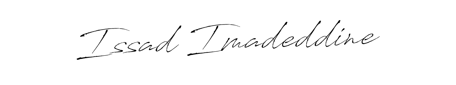 Use a signature maker to create a handwritten signature online. With this signature software, you can design (Antro_Vectra) your own signature for name Issad Imadeddine. Issad Imadeddine signature style 6 images and pictures png