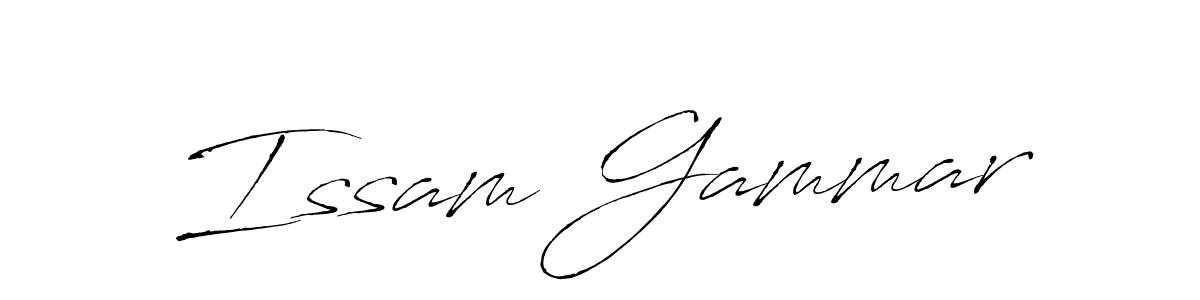 Make a beautiful signature design for name Issam Gammar. With this signature (Antro_Vectra) style, you can create a handwritten signature for free. Issam Gammar signature style 6 images and pictures png