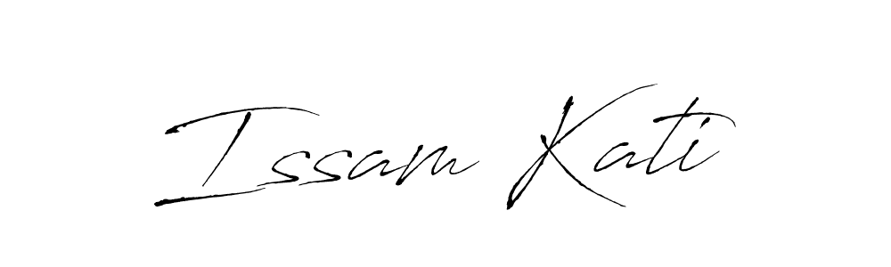 if you are searching for the best signature style for your name Issam Kati. so please give up your signature search. here we have designed multiple signature styles  using Antro_Vectra. Issam Kati signature style 6 images and pictures png