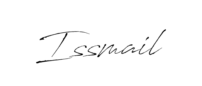 Use a signature maker to create a handwritten signature online. With this signature software, you can design (Antro_Vectra) your own signature for name Issmail. Issmail signature style 6 images and pictures png