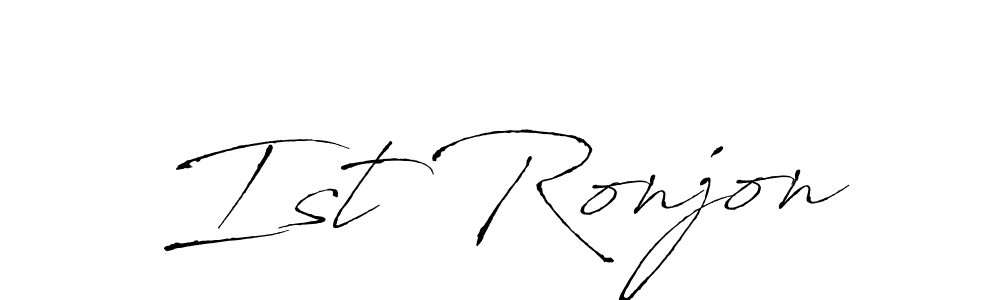 How to make Ist Ronjon name signature. Use Antro_Vectra style for creating short signs online. This is the latest handwritten sign. Ist Ronjon signature style 6 images and pictures png