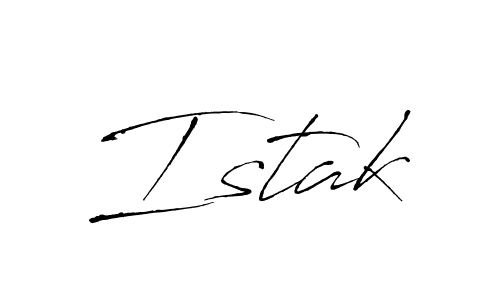 How to make Istak signature? Antro_Vectra is a professional autograph style. Create handwritten signature for Istak name. Istak signature style 6 images and pictures png