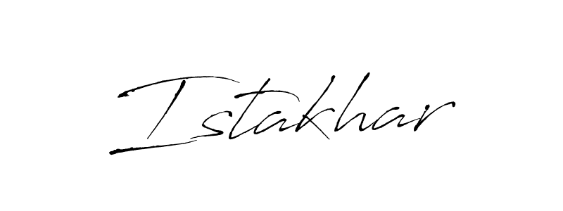 Use a signature maker to create a handwritten signature online. With this signature software, you can design (Antro_Vectra) your own signature for name Istakhar. Istakhar signature style 6 images and pictures png