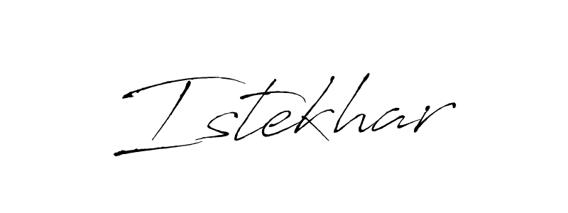 The best way (Antro_Vectra) to make a short signature is to pick only two or three words in your name. The name Istekhar include a total of six letters. For converting this name. Istekhar signature style 6 images and pictures png