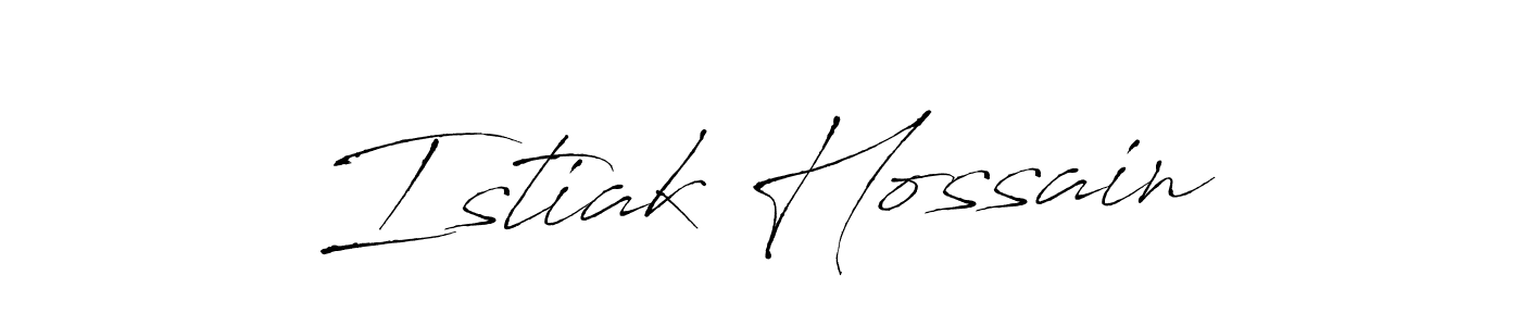 Design your own signature with our free online signature maker. With this signature software, you can create a handwritten (Antro_Vectra) signature for name Istiak Hossain. Istiak Hossain signature style 6 images and pictures png