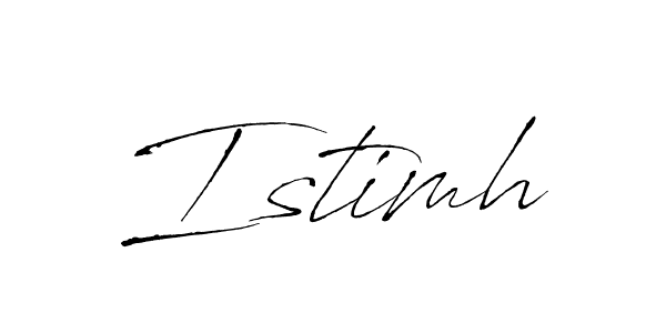 Antro_Vectra is a professional signature style that is perfect for those who want to add a touch of class to their signature. It is also a great choice for those who want to make their signature more unique. Get Istimh name to fancy signature for free. Istimh signature style 6 images and pictures png