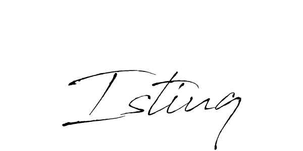 if you are searching for the best signature style for your name Istiuq. so please give up your signature search. here we have designed multiple signature styles  using Antro_Vectra. Istiuq signature style 6 images and pictures png