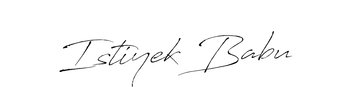 Make a beautiful signature design for name Istiyek Babu. Use this online signature maker to create a handwritten signature for free. Istiyek Babu signature style 6 images and pictures png