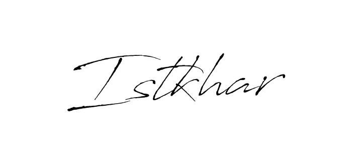 How to make Istkhar signature? Antro_Vectra is a professional autograph style. Create handwritten signature for Istkhar name. Istkhar signature style 6 images and pictures png