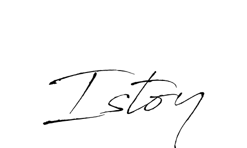 How to make Istoy signature? Antro_Vectra is a professional autograph style. Create handwritten signature for Istoy name. Istoy signature style 6 images and pictures png