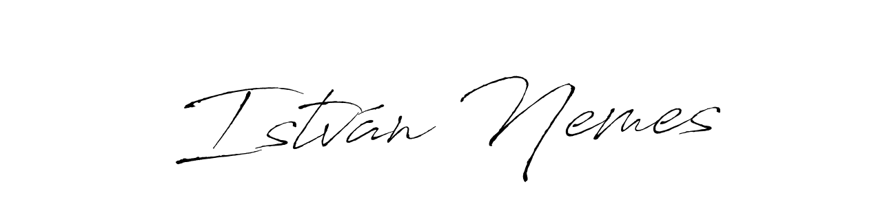 The best way (Antro_Vectra) to make a short signature is to pick only two or three words in your name. The name István Nemes include a total of six letters. For converting this name. István Nemes signature style 6 images and pictures png