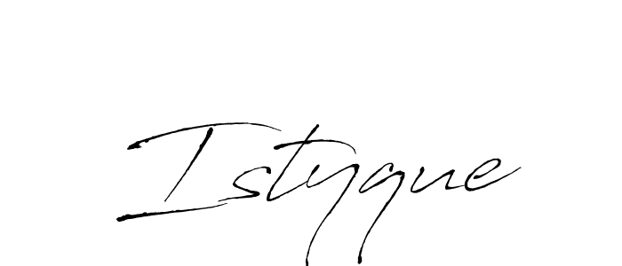 Design your own signature with our free online signature maker. With this signature software, you can create a handwritten (Antro_Vectra) signature for name Istyque. Istyque signature style 6 images and pictures png