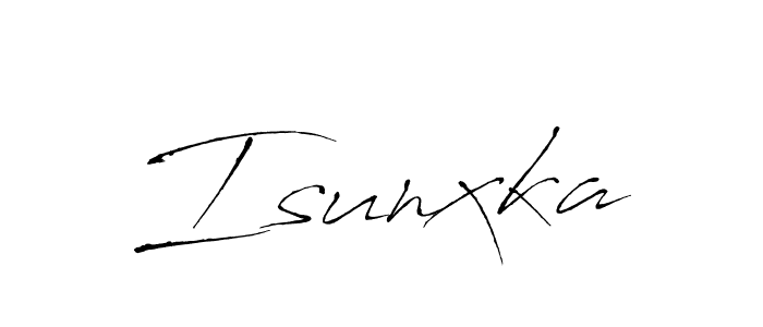 Isunxka stylish signature style. Best Handwritten Sign (Antro_Vectra) for my name. Handwritten Signature Collection Ideas for my name Isunxka. Isunxka signature style 6 images and pictures png