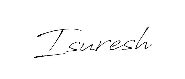 How to make Isuresh name signature. Use Antro_Vectra style for creating short signs online. This is the latest handwritten sign. Isuresh signature style 6 images and pictures png