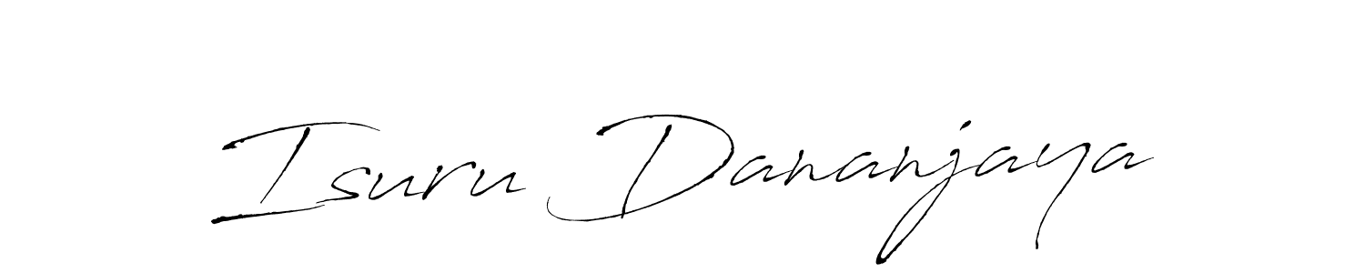 This is the best signature style for the Isuru Dananjaya name. Also you like these signature font (Antro_Vectra). Mix name signature. Isuru Dananjaya signature style 6 images and pictures png