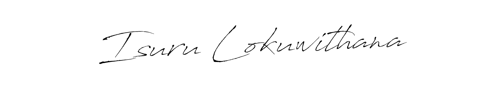 You should practise on your own different ways (Antro_Vectra) to write your name (Isuru Lokuwithana) in signature. don't let someone else do it for you. Isuru Lokuwithana signature style 6 images and pictures png