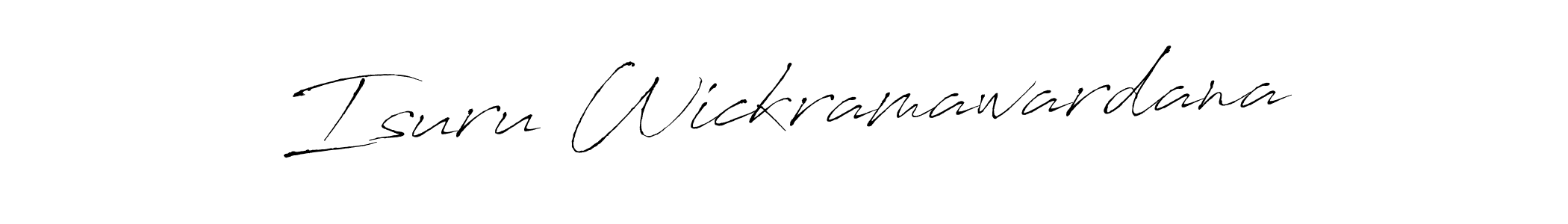 Antro_Vectra is a professional signature style that is perfect for those who want to add a touch of class to their signature. It is also a great choice for those who want to make their signature more unique. Get Isuru Wickramawardana name to fancy signature for free. Isuru Wickramawardana signature style 6 images and pictures png