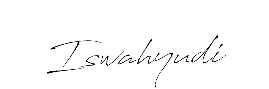 Create a beautiful signature design for name Iswahyudi. With this signature (Antro_Vectra) fonts, you can make a handwritten signature for free. Iswahyudi signature style 6 images and pictures png