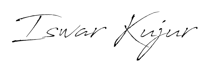 Create a personalized artistic stamp with Iswar Kujur in Antro_Vectra font. Perfect for visual artists, designers, and influencers. Iswar Kujur signature style 6 images and pictures png