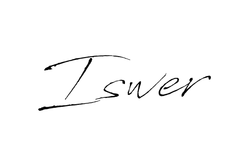 Design your own signature with our free online signature maker. With this signature software, you can create a handwritten (Antro_Vectra) signature for name Iswer. Iswer signature style 6 images and pictures png