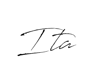 Design your own signature with our free online signature maker. With this signature software, you can create a handwritten (Antro_Vectra) signature for name Ita . Ita  signature style 6 images and pictures png