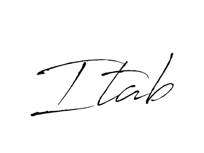 Design your own signature with our free online signature maker. With this signature software, you can create a handwritten (Antro_Vectra) signature for name Itab. Itab signature style 6 images and pictures png