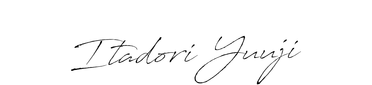 How to make Itadori Yuuji name signature. Use Antro_Vectra style for creating short signs online. This is the latest handwritten sign. Itadori Yuuji signature style 6 images and pictures png