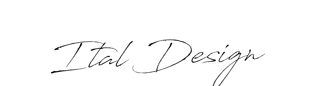 Use a signature maker to create a handwritten signature online. With this signature software, you can design (Antro_Vectra) your own signature for name Ital Design. Ital Design signature style 6 images and pictures png