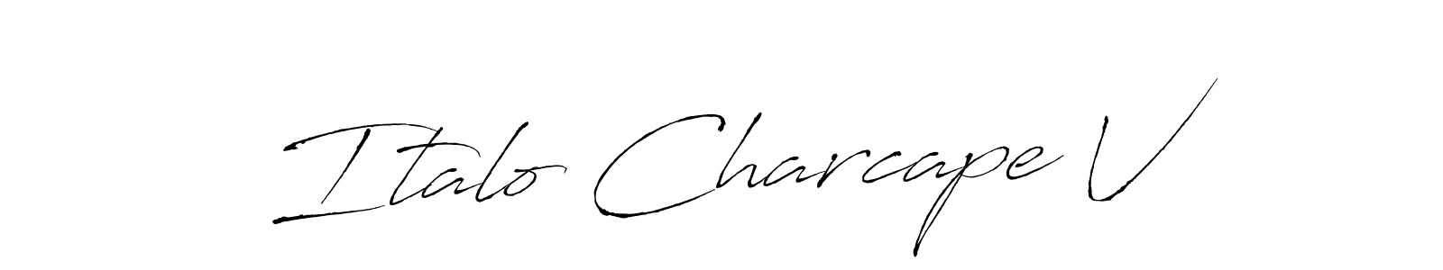 How to make Italo Charcape V name signature. Use Antro_Vectra style for creating short signs online. This is the latest handwritten sign. Italo Charcape V signature style 6 images and pictures png