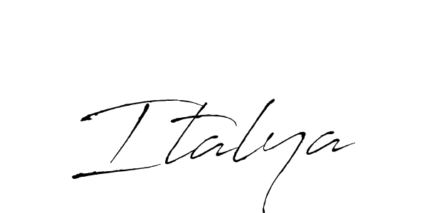 Italya stylish signature style. Best Handwritten Sign (Antro_Vectra) for my name. Handwritten Signature Collection Ideas for my name Italya. Italya signature style 6 images and pictures png