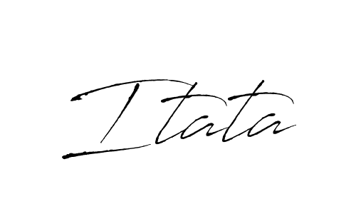 Design your own signature with our free online signature maker. With this signature software, you can create a handwritten (Antro_Vectra) signature for name Itata. Itata signature style 6 images and pictures png