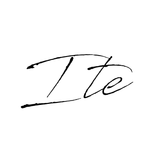 How to make Ite signature? Antro_Vectra is a professional autograph style. Create handwritten signature for Ite name. Ite signature style 6 images and pictures png