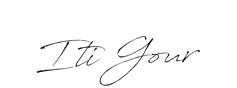 You should practise on your own different ways (Antro_Vectra) to write your name (Iti Gour) in signature. don't let someone else do it for you. Iti Gour signature style 6 images and pictures png