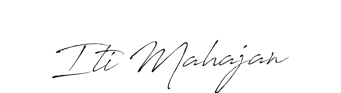 if you are searching for the best signature style for your name Iti Mahajan. so please give up your signature search. here we have designed multiple signature styles  using Antro_Vectra. Iti Mahajan signature style 6 images and pictures png