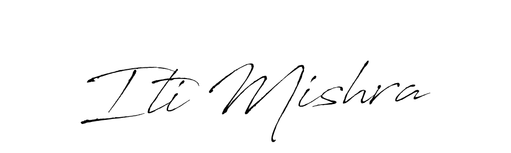 The best way (Antro_Vectra) to make a short signature is to pick only two or three words in your name. The name Iti Mishra include a total of six letters. For converting this name. Iti Mishra signature style 6 images and pictures png