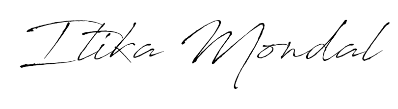 Create an unforgettable impression when signing with Itika Mondal name styled in Antro_Vectra typography. 100% free online generator. Itika Mondal signature style 6 images and pictures png