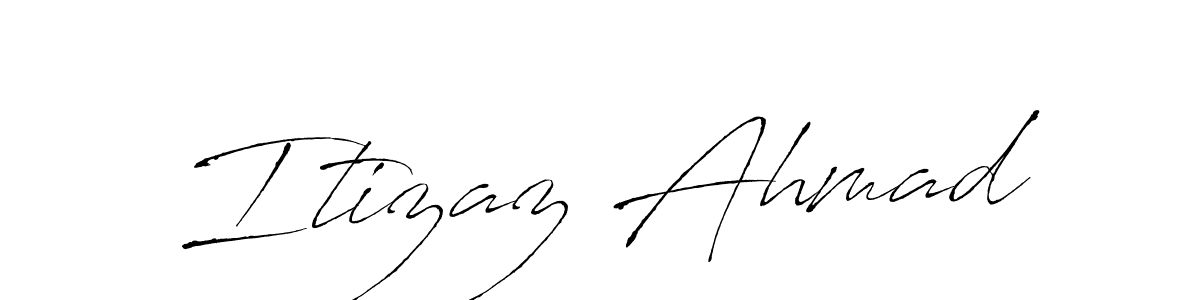 How to make Itizaz Ahmad name signature. Use Antro_Vectra style for creating short signs online. This is the latest handwritten sign. Itizaz Ahmad signature style 6 images and pictures png