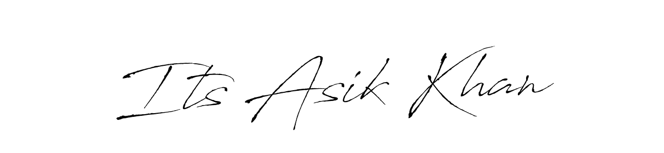 The best way (Antro_Vectra) to make a short signature is to pick only two or three words in your name. The name Its Asik Khan include a total of six letters. For converting this name. Its Asik Khan signature style 6 images and pictures png
