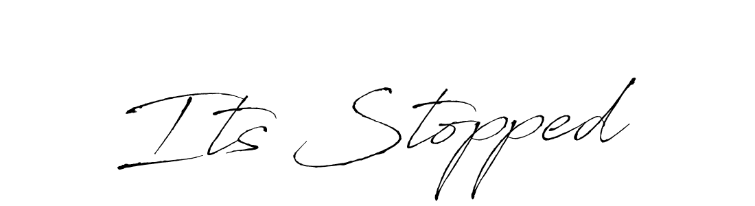 Make a beautiful signature design for name Its Stopped. With this signature (Antro_Vectra) style, you can create a handwritten signature for free. Its Stopped signature style 6 images and pictures png