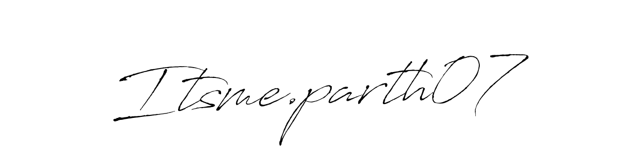 You should practise on your own different ways (Antro_Vectra) to write your name (Itsme.parth07) in signature. don't let someone else do it for you. Itsme.parth07 signature style 6 images and pictures png