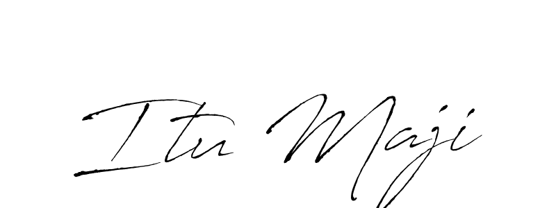 Design your own signature with our free online signature maker. With this signature software, you can create a handwritten (Antro_Vectra) signature for name Itu Maji. Itu Maji signature style 6 images and pictures png
