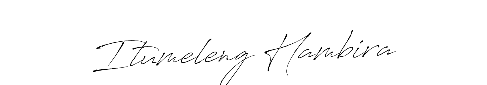 Create a beautiful signature design for name Itumeleng Hambira. With this signature (Antro_Vectra) fonts, you can make a handwritten signature for free. Itumeleng Hambira signature style 6 images and pictures png