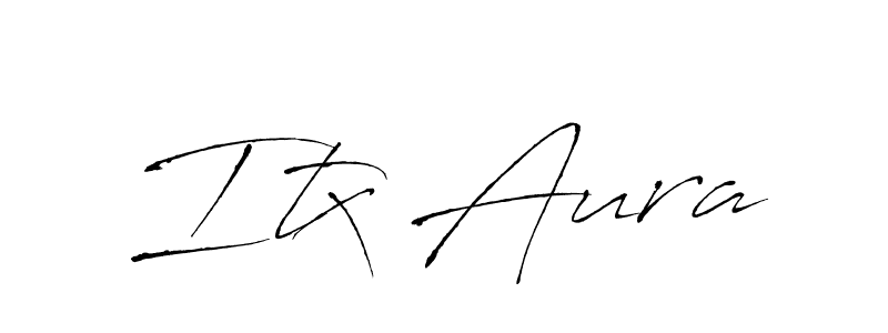Create a beautiful signature design for name Itx Aura. With this signature (Antro_Vectra) fonts, you can make a handwritten signature for free. Itx Aura signature style 6 images and pictures png