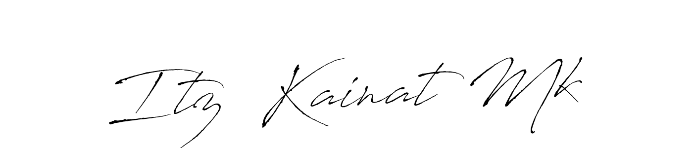 You can use this online signature creator to create a handwritten signature for the name Itz  Kainat Mk. This is the best online autograph maker. Itz  Kainat Mk signature style 6 images and pictures png