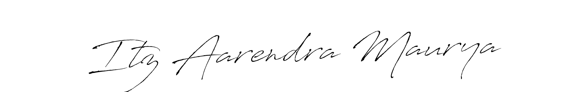 Antro_Vectra is a professional signature style that is perfect for those who want to add a touch of class to their signature. It is also a great choice for those who want to make their signature more unique. Get Itz Aarendra Maurya name to fancy signature for free. Itz Aarendra Maurya signature style 6 images and pictures png