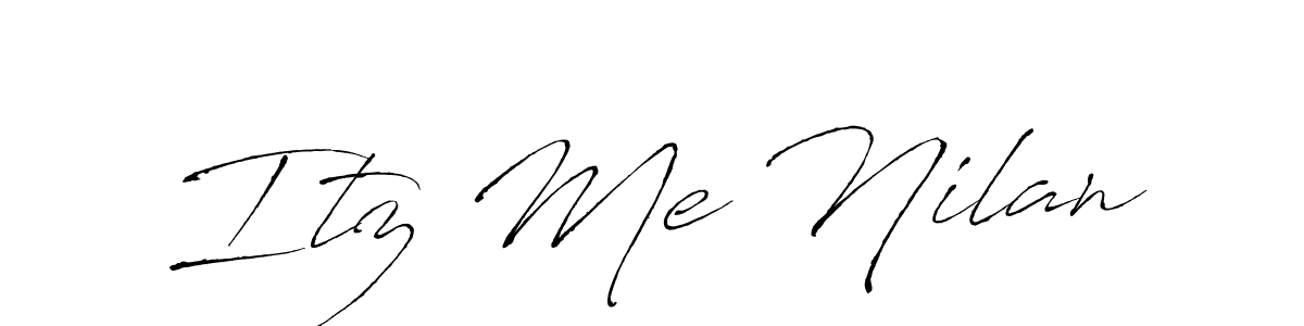 Similarly Antro_Vectra is the best handwritten signature design. Signature creator online .You can use it as an online autograph creator for name Itz Me Nilan. Itz Me Nilan signature style 6 images and pictures png