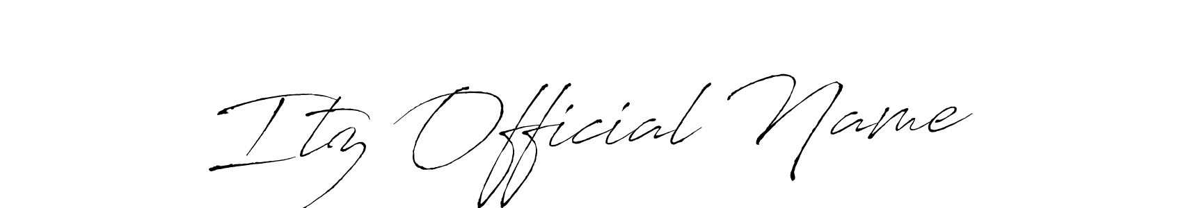 How to make Itz Official Name name signature. Use Antro_Vectra style for creating short signs online. This is the latest handwritten sign. Itz Official Name signature style 6 images and pictures png