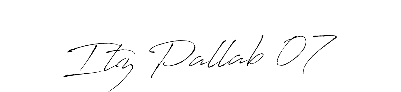 You can use this online signature creator to create a handwritten signature for the name Itz Pallab 07. This is the best online autograph maker. Itz Pallab 07 signature style 6 images and pictures png