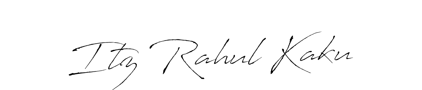 Design your own signature with our free online signature maker. With this signature software, you can create a handwritten (Antro_Vectra) signature for name Itz Rahul Kaku. Itz Rahul Kaku signature style 6 images and pictures png